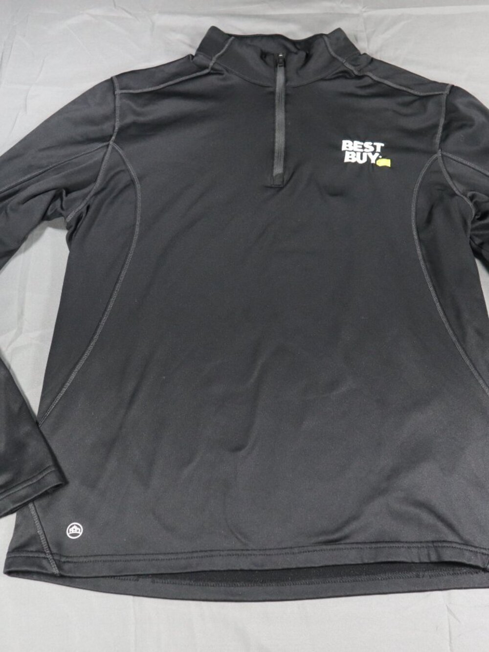 Best Buy Employee Pullover Men Black XL Quarter Zip Stormtech Embroided